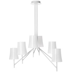 Foscarini Birdie 6 Chandelier in White by Ludovica and Roberto Palomba