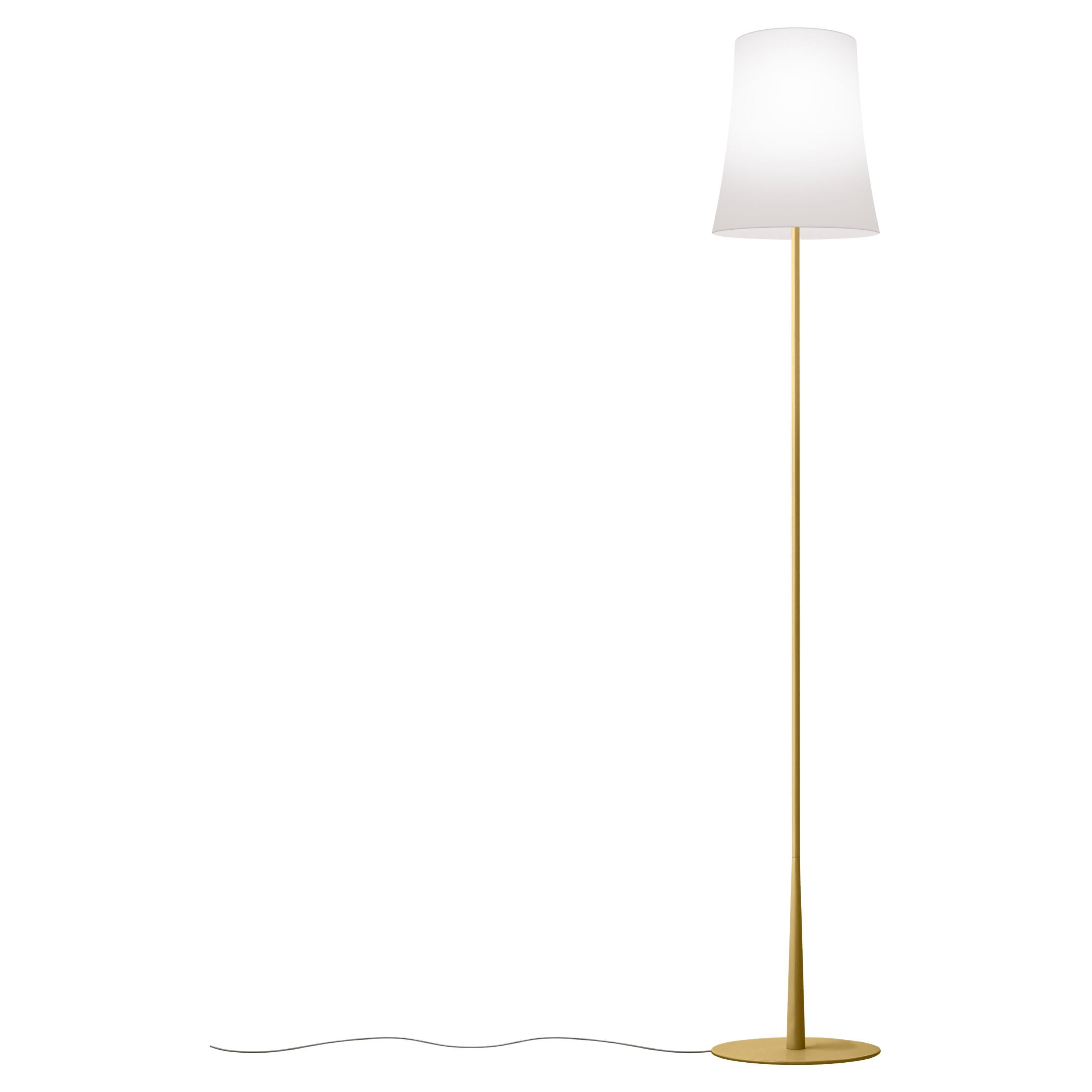 Foscarini Birdie Easy Floor Lamp in Sand Yellow by Ludovica & Roberto Palomba For Sale