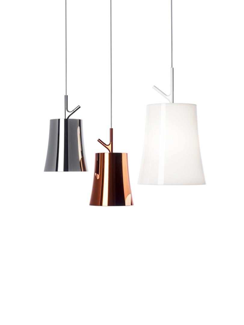 Italian Foscarini Birdie Large Suspension Lamp in White by Ludovica and Roberto Palomba For Sale