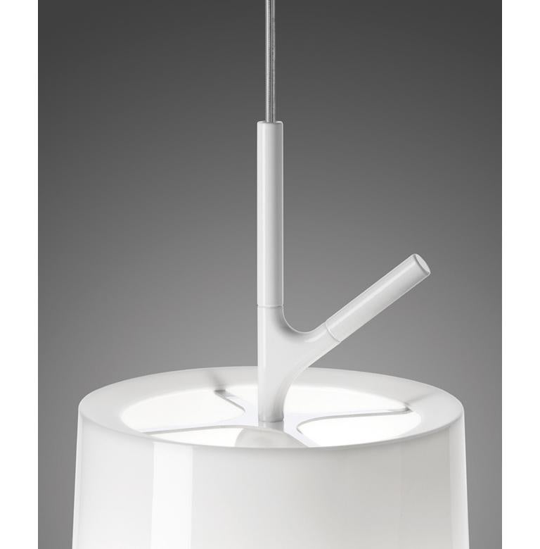 Moderne Petite lampe à suspension Birdie de Foscarini en blanc, par Ludovica et Roberto Palomba en vente