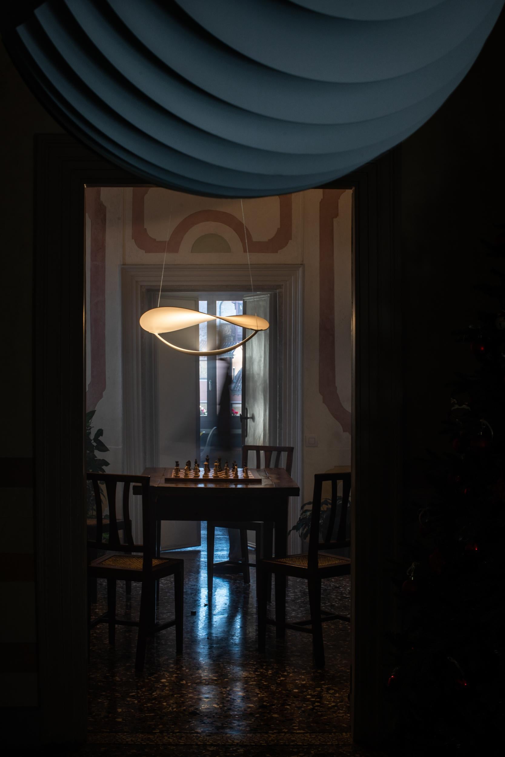 Contemporary Foscarini Plena Suspension Lamp in White by Eugenio Gargioni & Guillame Albouy For Sale