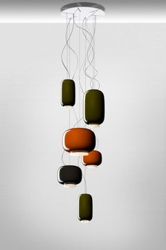 Foscarini Chouchin Suspension 3 LED en gris par Lonna Vautrin