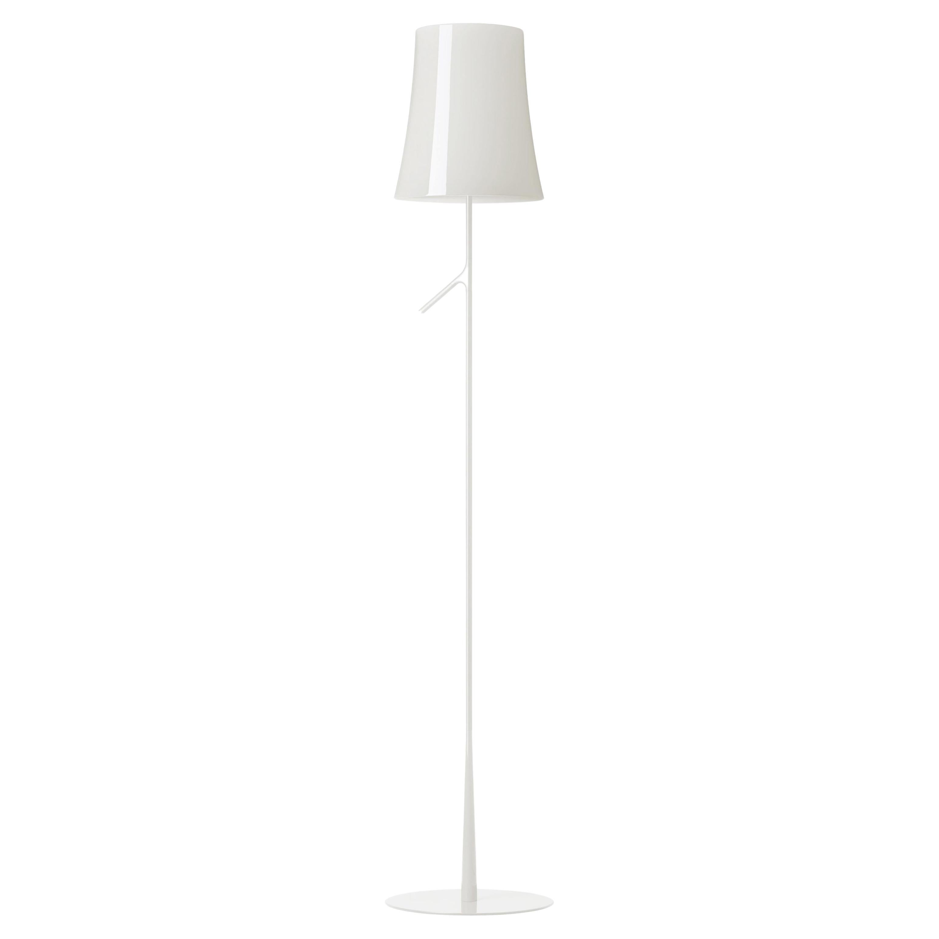 Foscarini Dimmbare Birdie Stehleuchte in Weiß von Ludovica & Roberto Palomba im Angebot