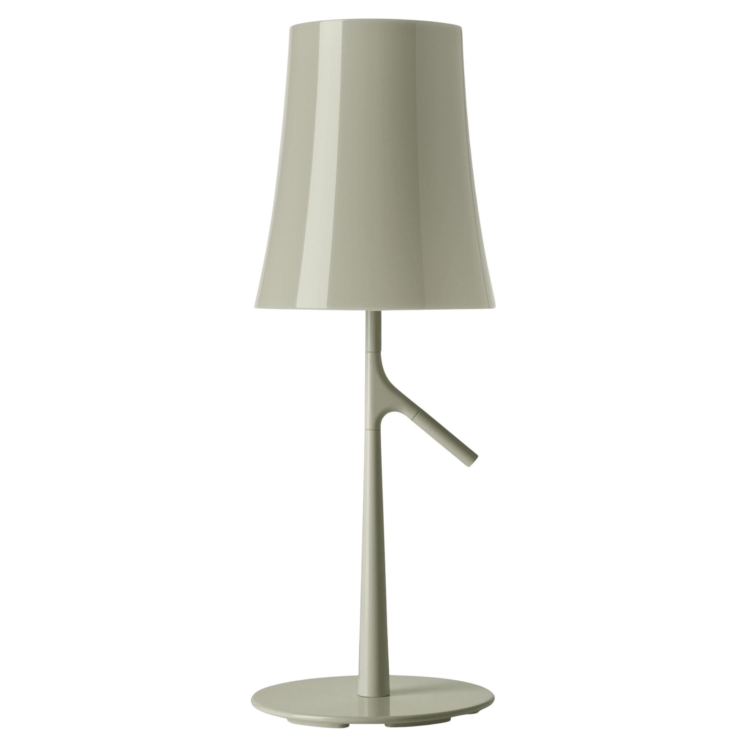 Foscarini Dimmable Birdie Small Table Lamp in Grey by Ludovica & Roberto Palomba For Sale