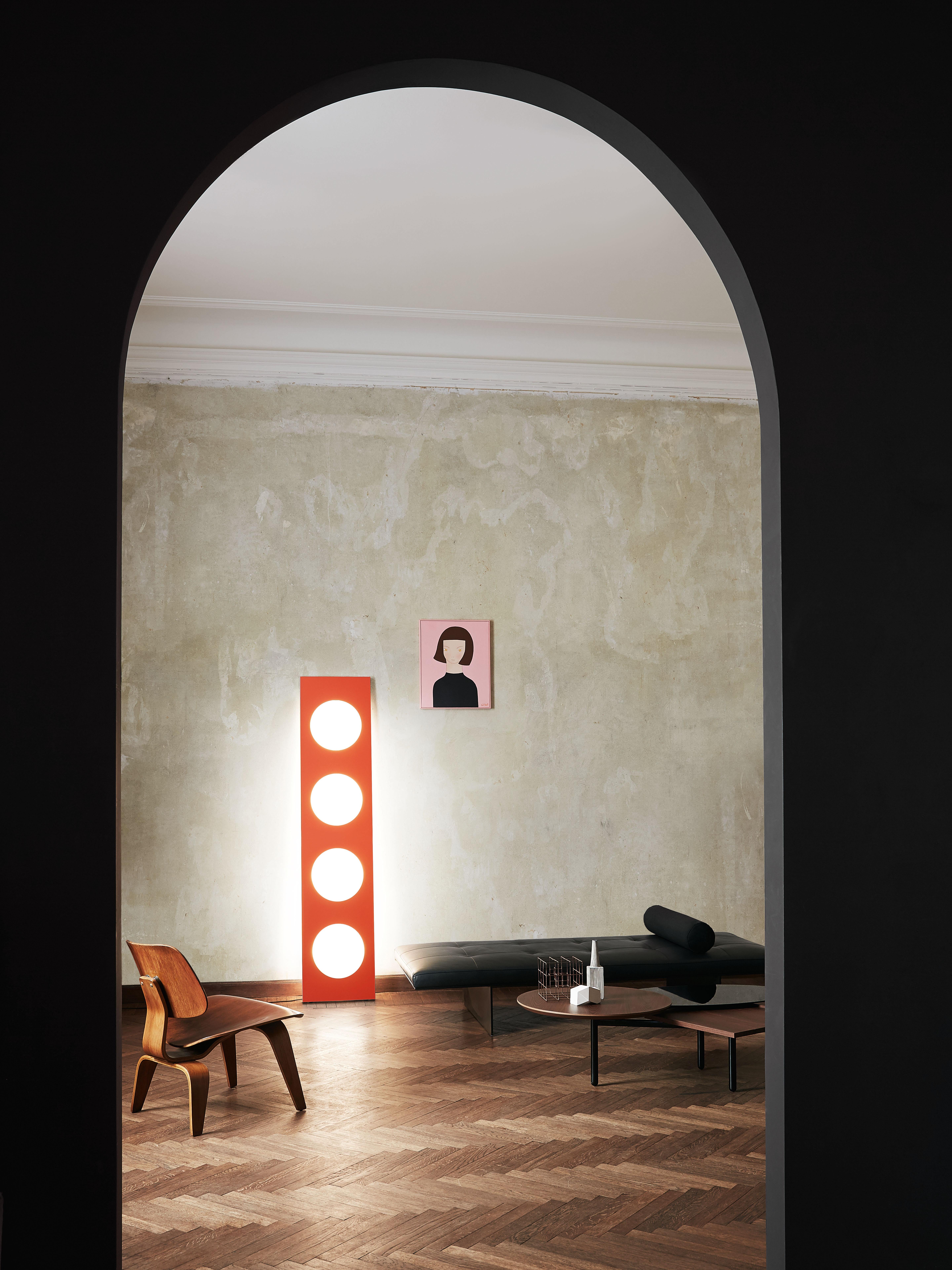 Modern Foscarini Dolmen Floor Lamp in Orange by Ferruccio Laviani For Sale