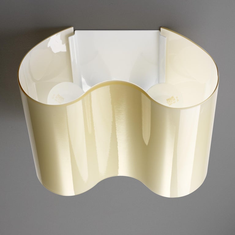 Italian Foscarini Double Wall Lamp in Ivory by Valerio Bottin For Sale