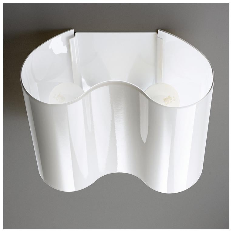 Modern Foscarini Double Wall Lamp in White by Valerio Bottin For Sale