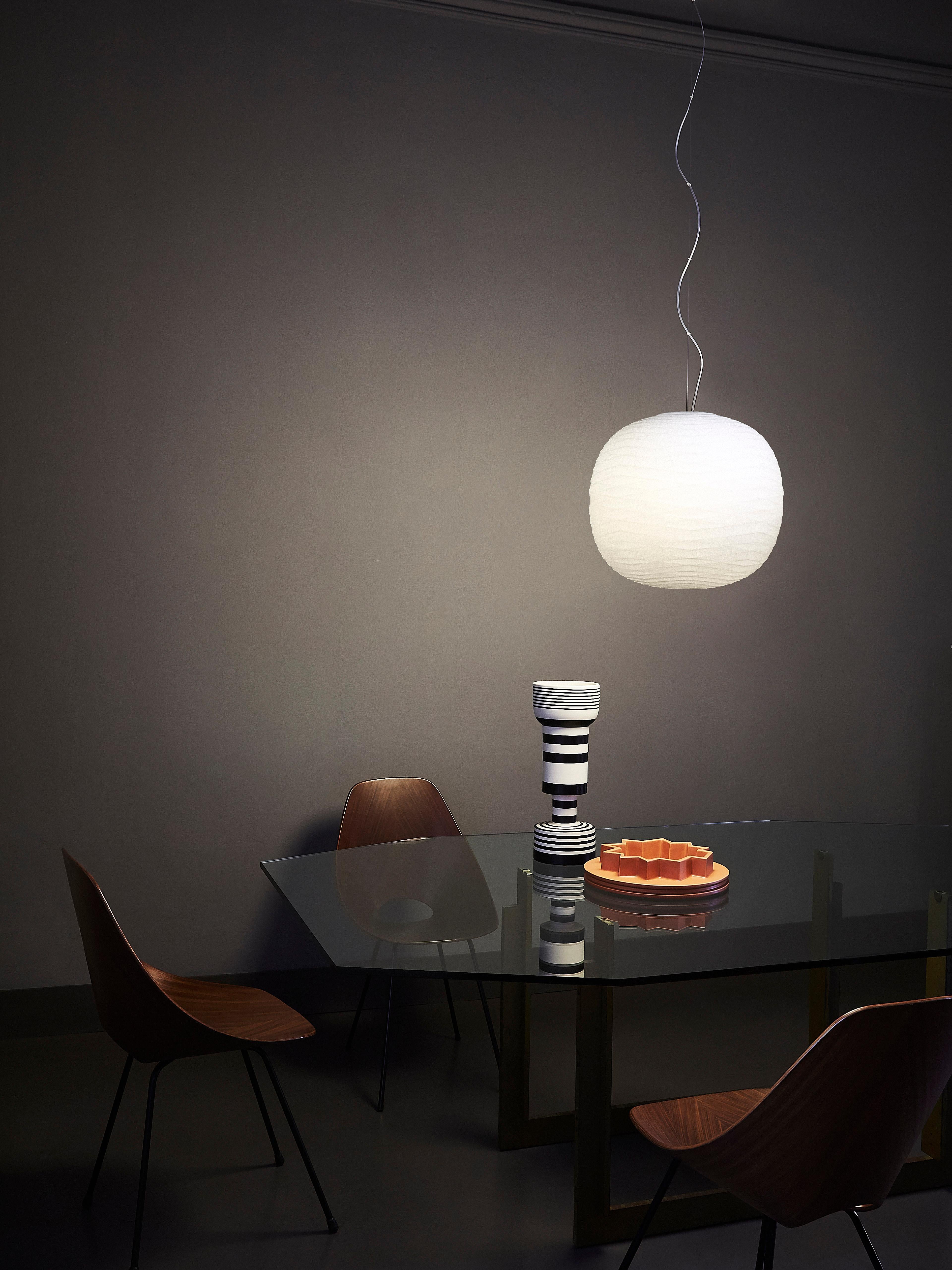 Modern Foscarini Gem LED Suspension Lamp in White by Ludovica and Roberto Palomba For Sale