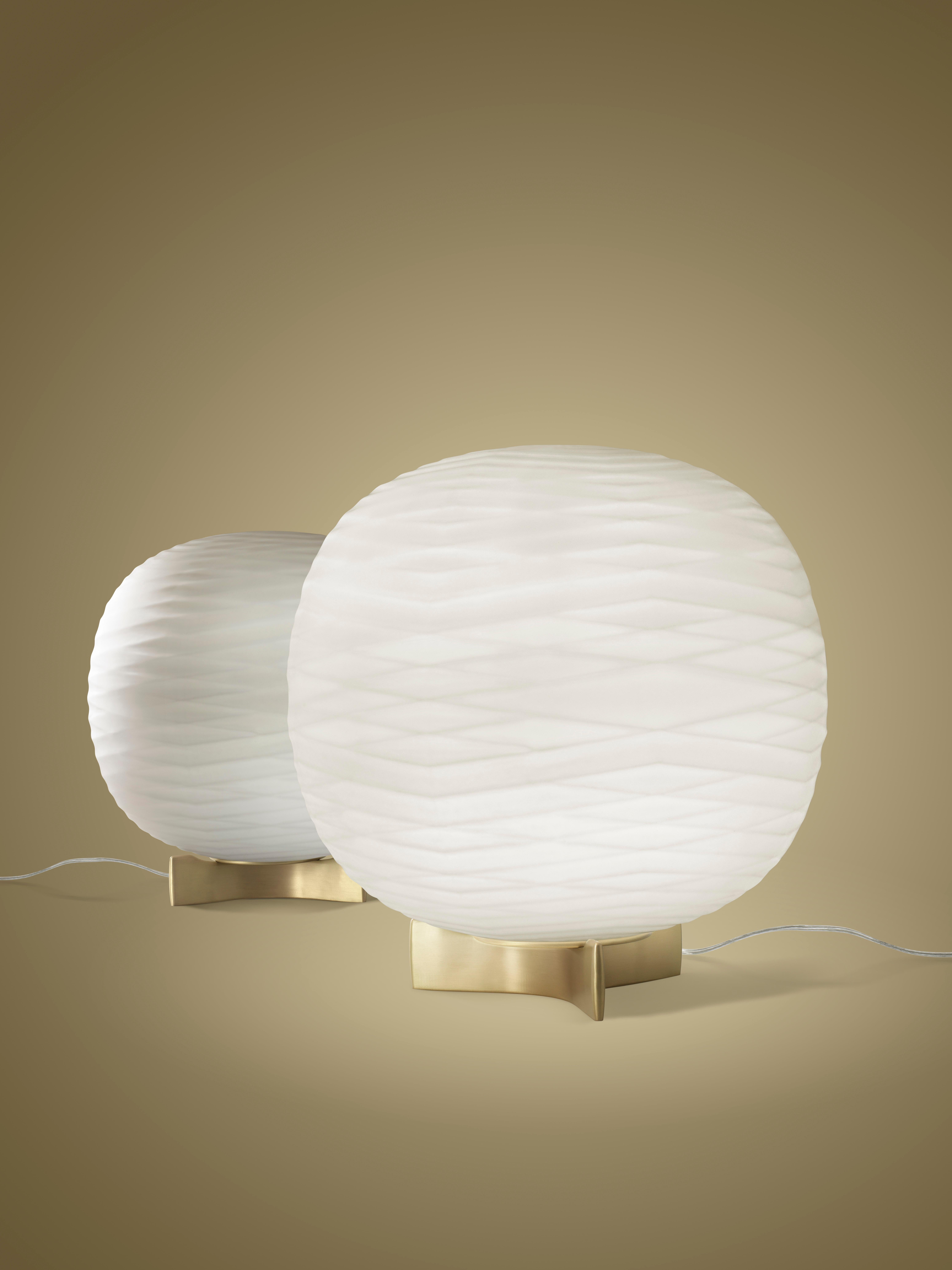Foscarini Edelstein-LED-Tischlampe in Weiß von Ludovica und Roberto Palomba (Moderne) im Angebot