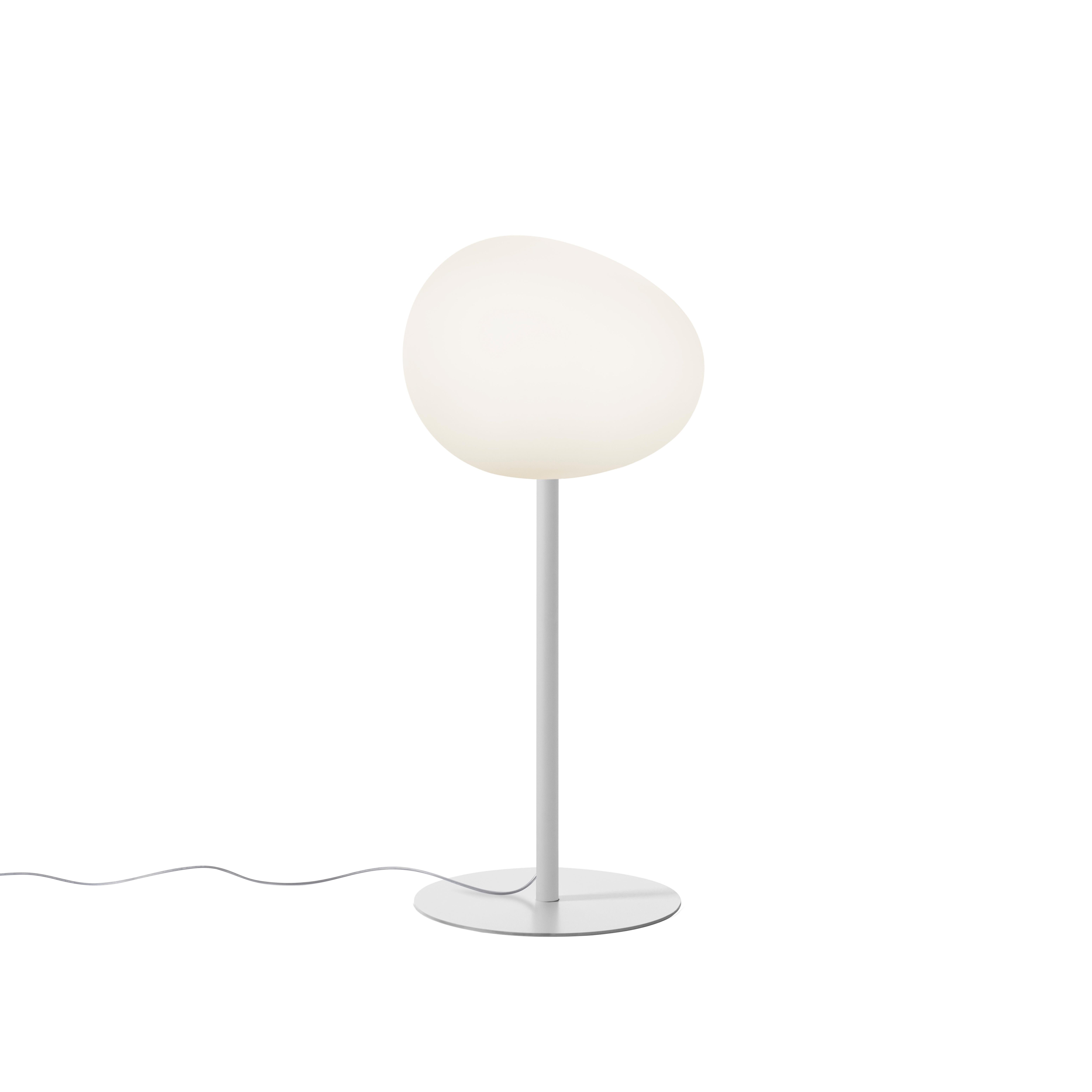 Blown Glass Foscarini Gregg Alta Table Lamp in White by Ludovica and Roberto Palomba For Sale