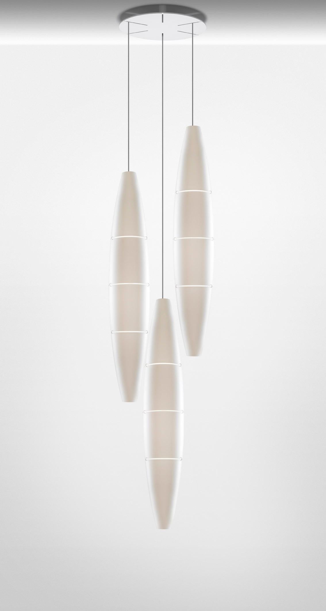 Modern Foscarini Havana Suspension Lamp in White by Jozeph Forakis For Sale