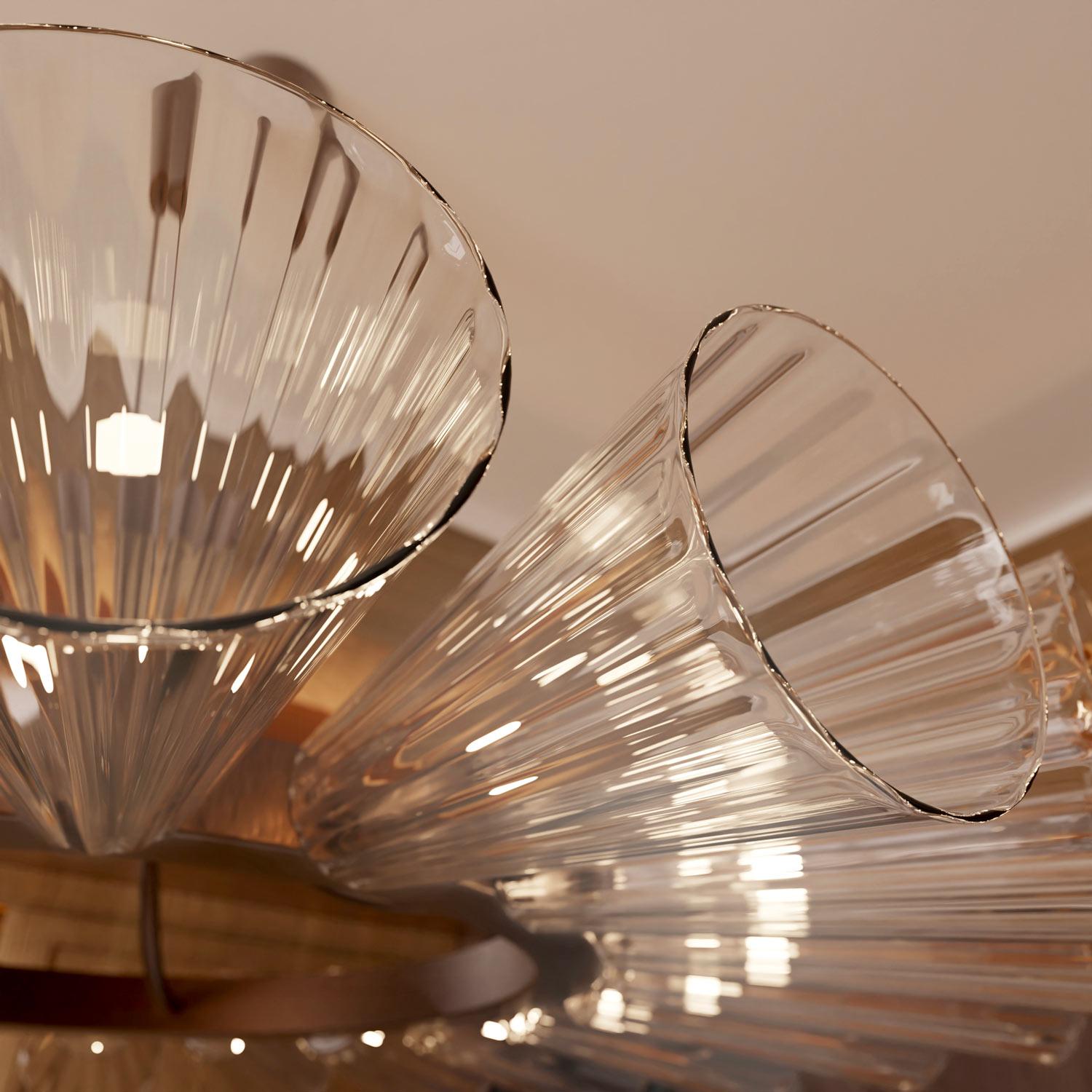 Contemporary FOSCARINI I Lampadario di Design a Raggiera – Vetro di Murano, 16/20 Luci For Sale