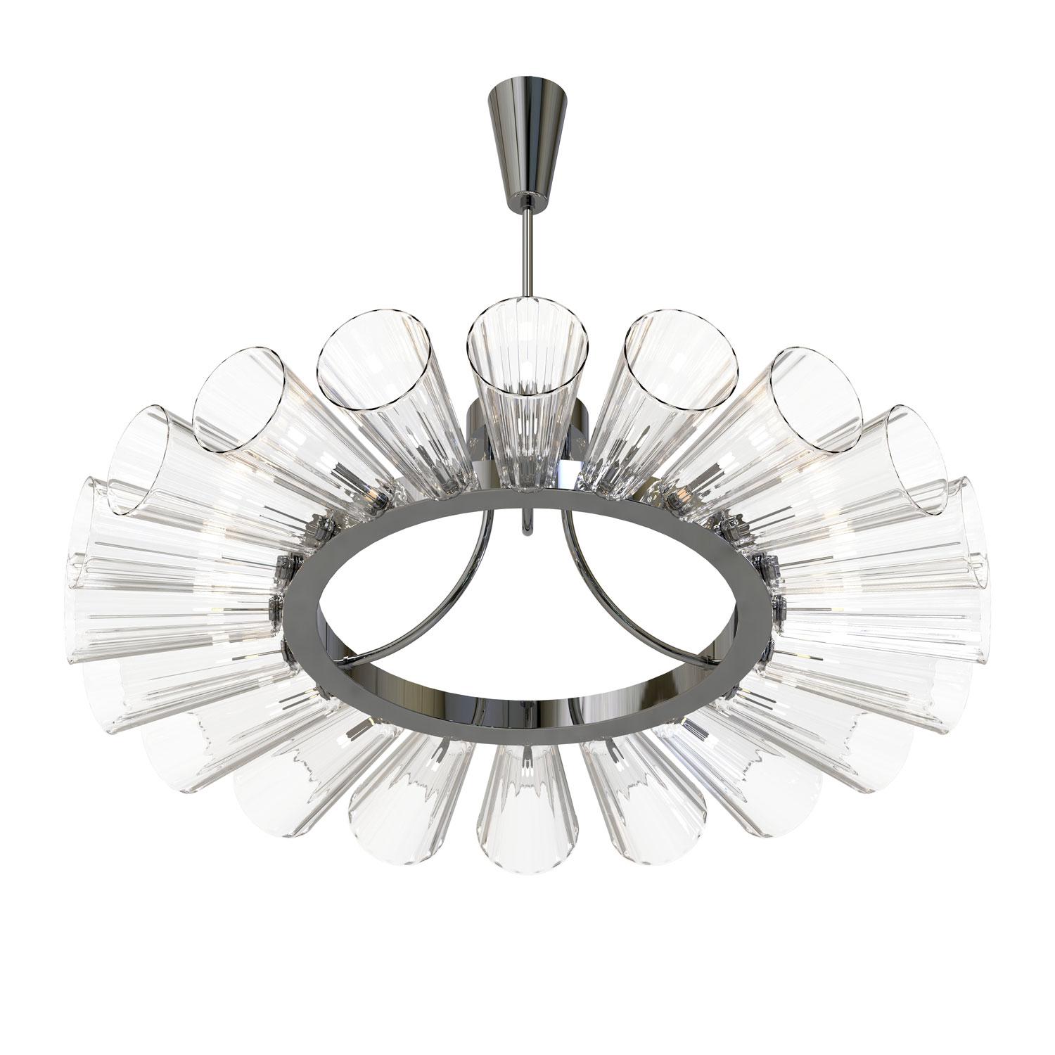 FOSCARINI I Lampadario di Design a Raggiera – Vetro di Murano, 16/20 Luci For Sale 3