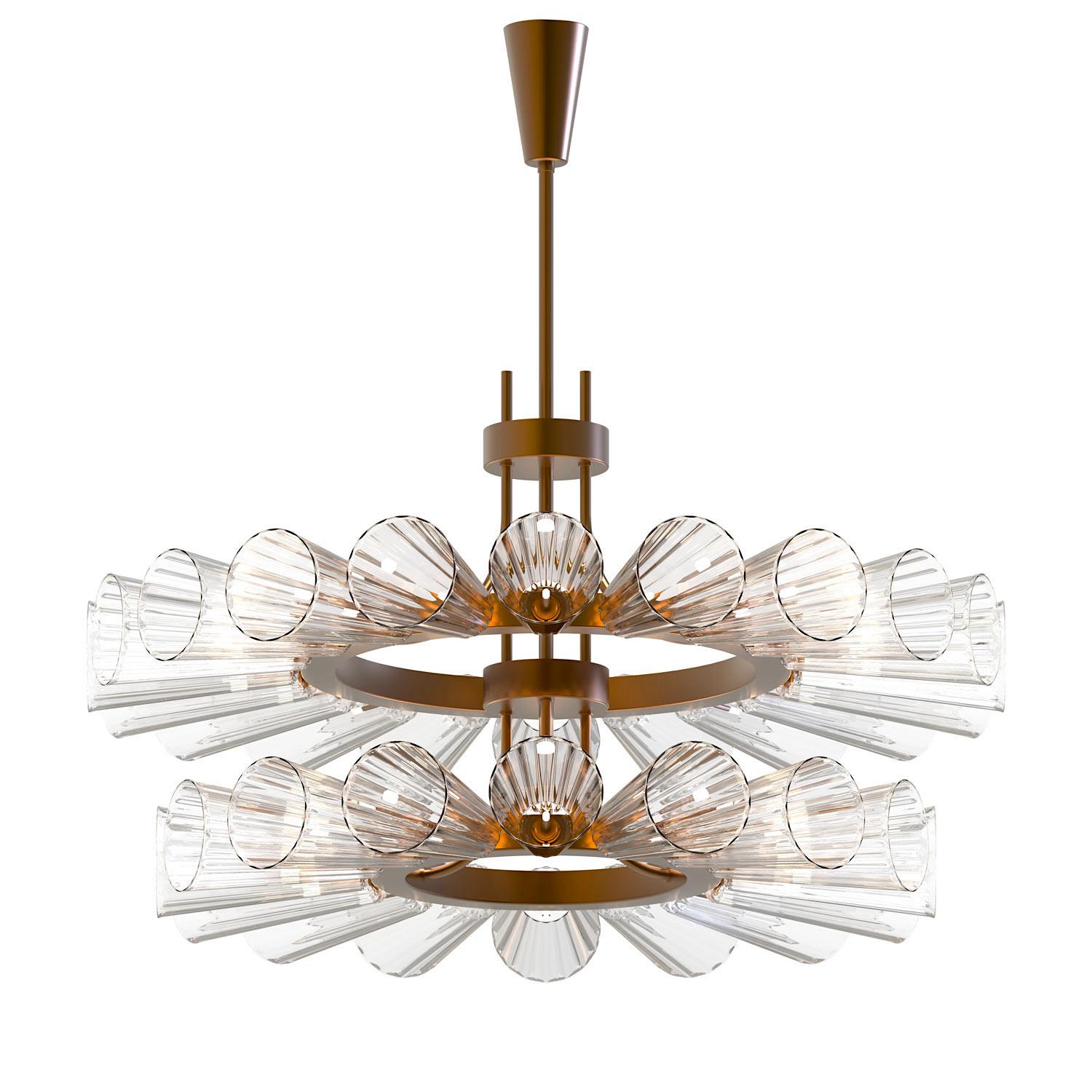 FOSCARINI II Araña moderna de 36 luces de cristal de Murano - Diseño innovador en venta 5