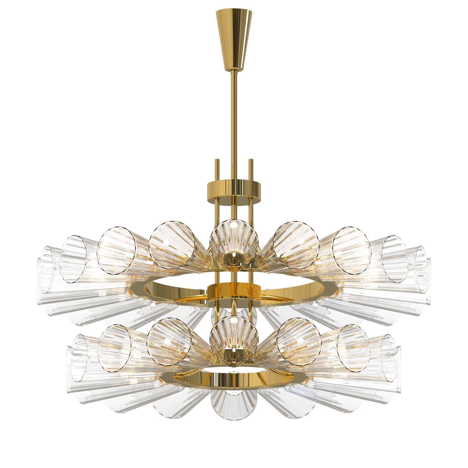 FOSCARINI II Araña moderna de 36 luces de cristal de Murano - Diseño innovador en venta 6