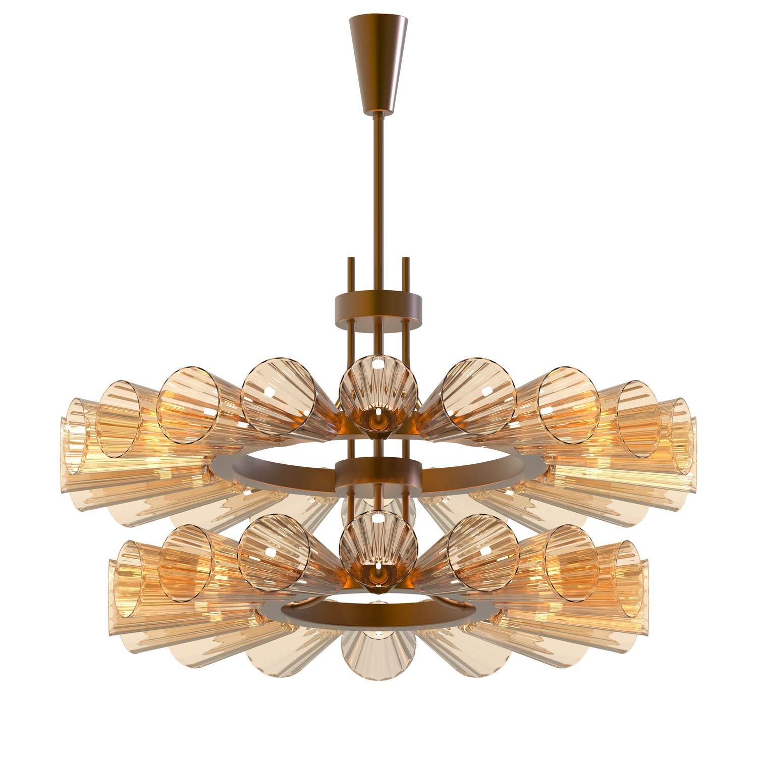 FOSCARINI II Araña moderna de 36 luces de cristal de Murano - Diseño innovador en venta 7