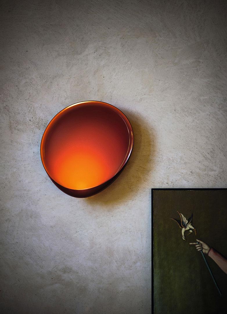 Italiano Lampada da parete Foscarini Lake in rosso di Lucidi Pevere in vendita