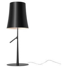 Foscarini Große dimmbare Tischleuchte Birdie in Graphit Ludovica Roberto Palomba
