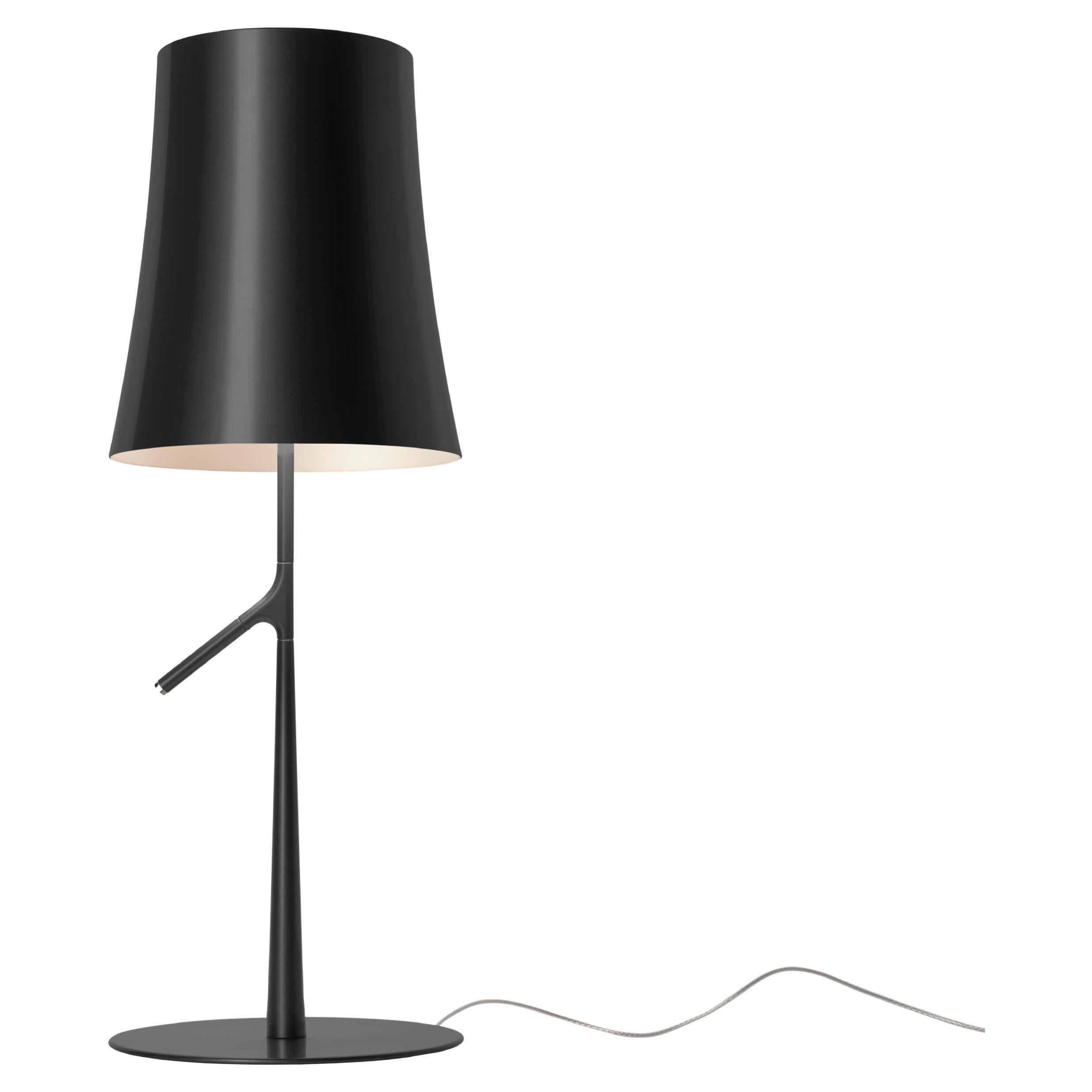 Foscarini Large Dimmable Birdie Table Lamp in Graphite Ludovica Roberto Palomba For Sale