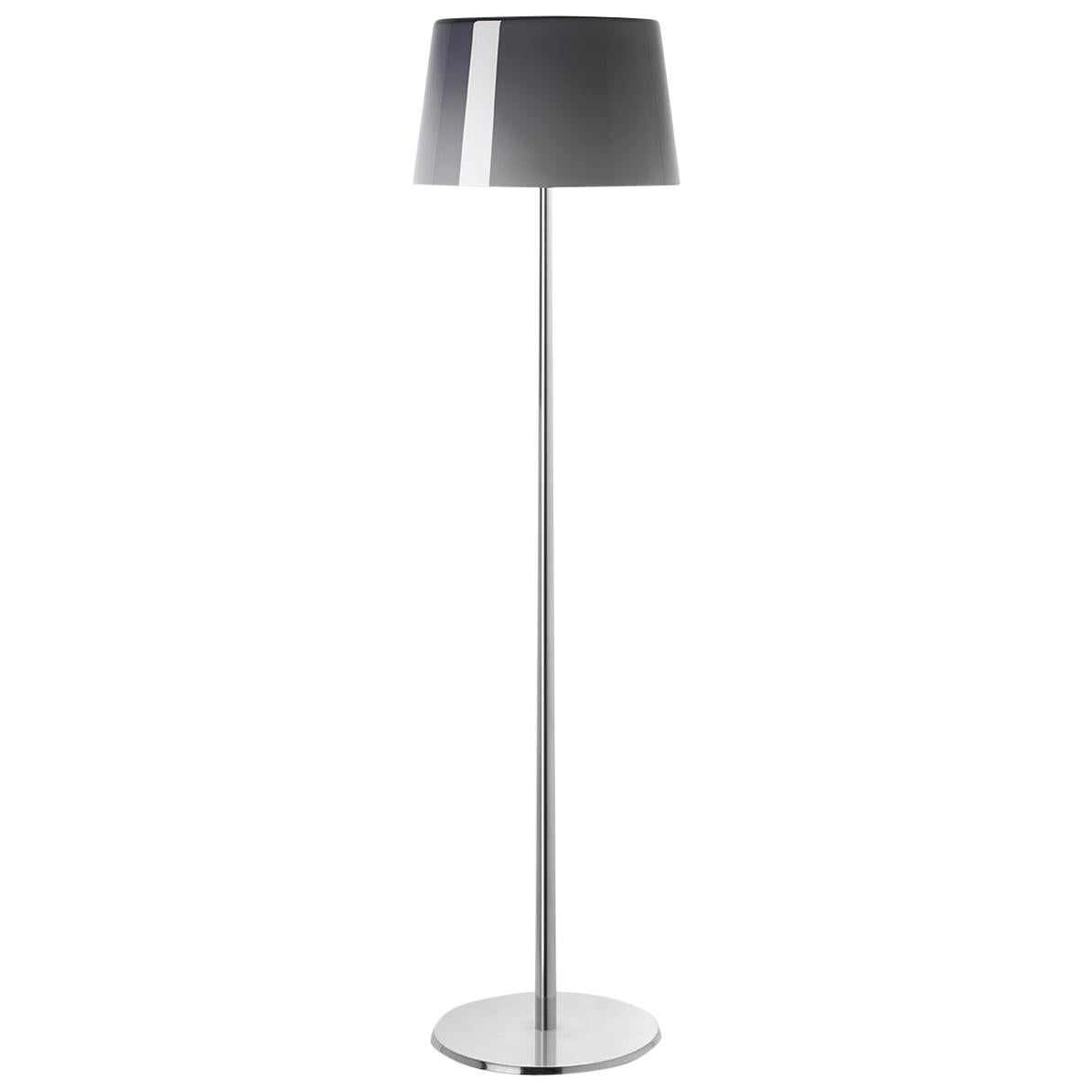 Foscarini Lumiere Extra Large Floor Lamp in Grey & Aluminum by Rodolfo Dordoni For Sale