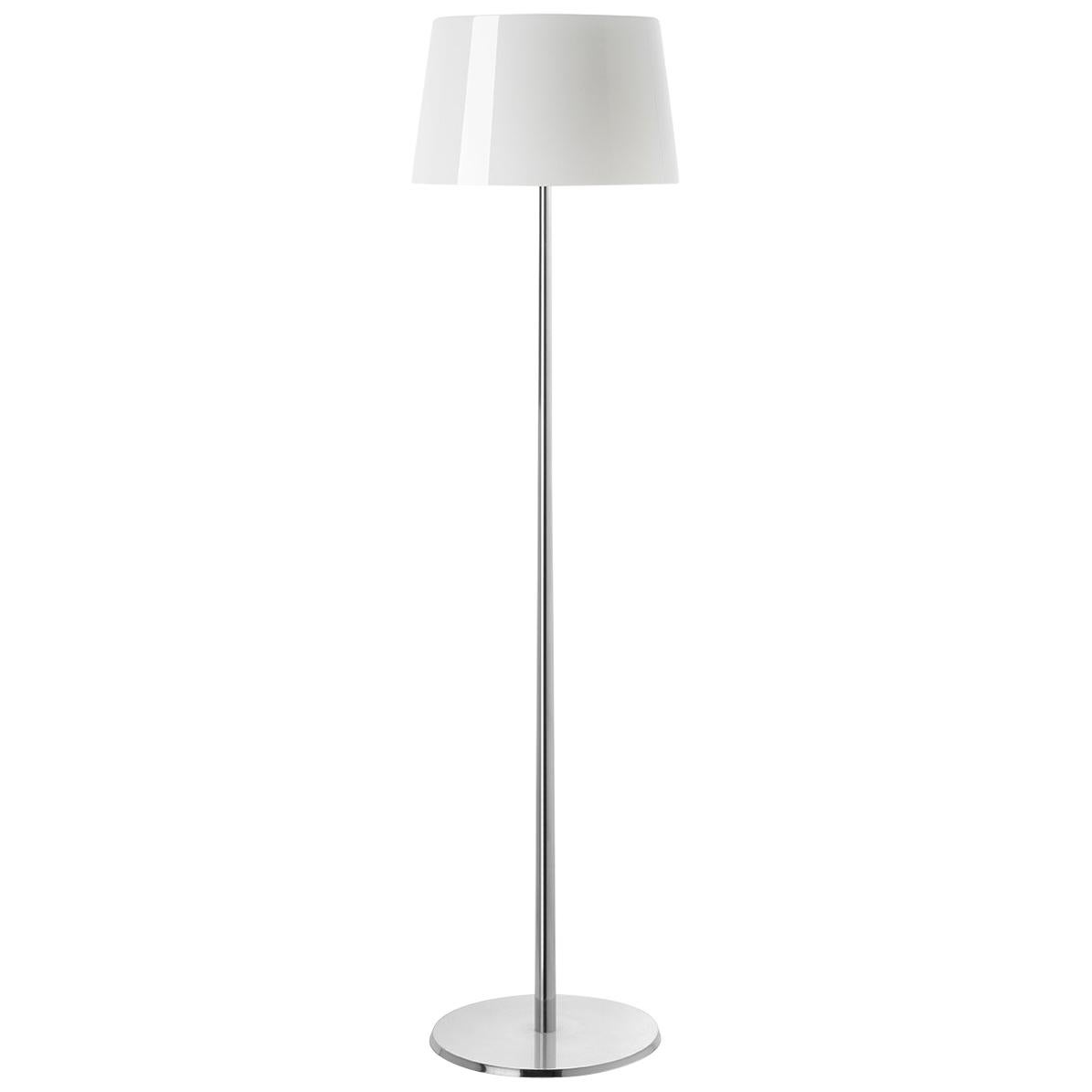 Foscarini Lumiere Extra Large Floor Lamp in White & Aluminum by Rodolfo Dordoni For Sale