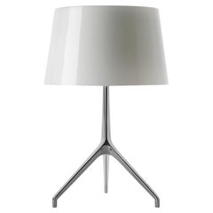 Foscarini Lumiere Extra Small Table Lamp in White & Aluminium by Rodolfo Dordoni