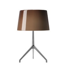 Foscarini Lumiere XXS Table Lamp in Brown and Aluminum by Rodolfo Dordoni