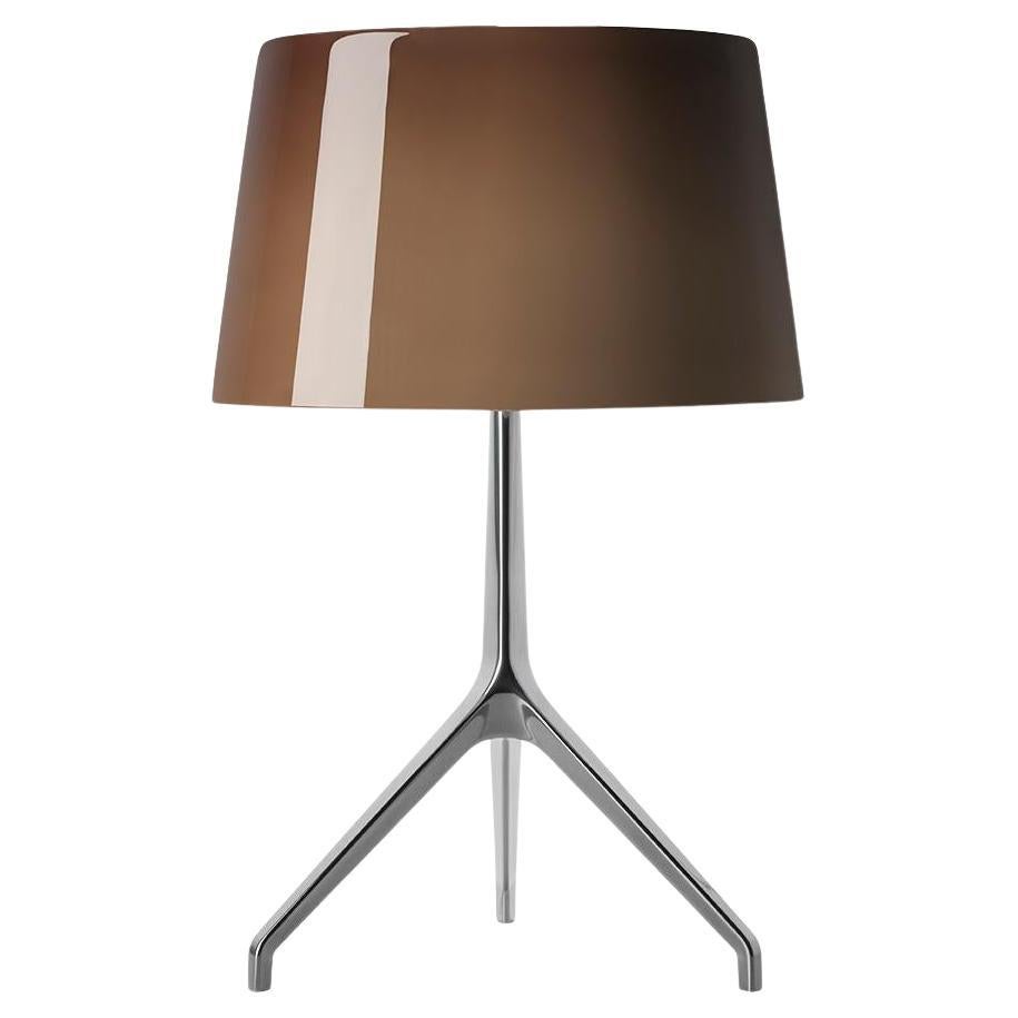 Foscarini Lumiere XXS Table Lamp in Brown and Aluminum by Rodolfo Dordoni