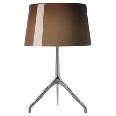 Foscarini Lumiere XXS Table Lamp in Brown and Aluminum by Rodolfo Dordoni