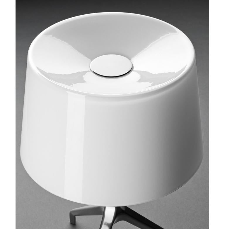 Italian Foscarini Lumiere Extra Small Table Lamp in White & Aluminium by Rodolfo Dordoni For Sale
