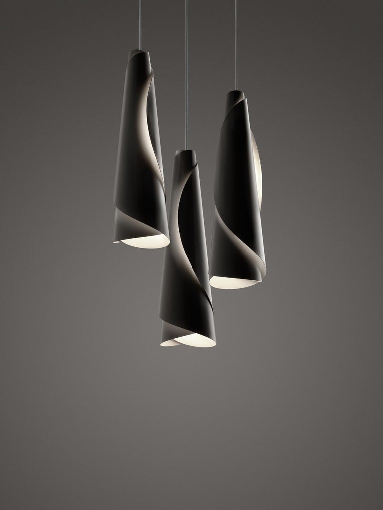 Modern Foscarini Maki Suspension Lamp in Grey by Nendo