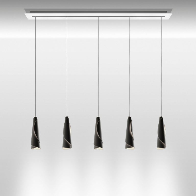 Foscarini Maki Suspension Lamp in Grey by Nendo In New Condition In Brooklyn, NY
