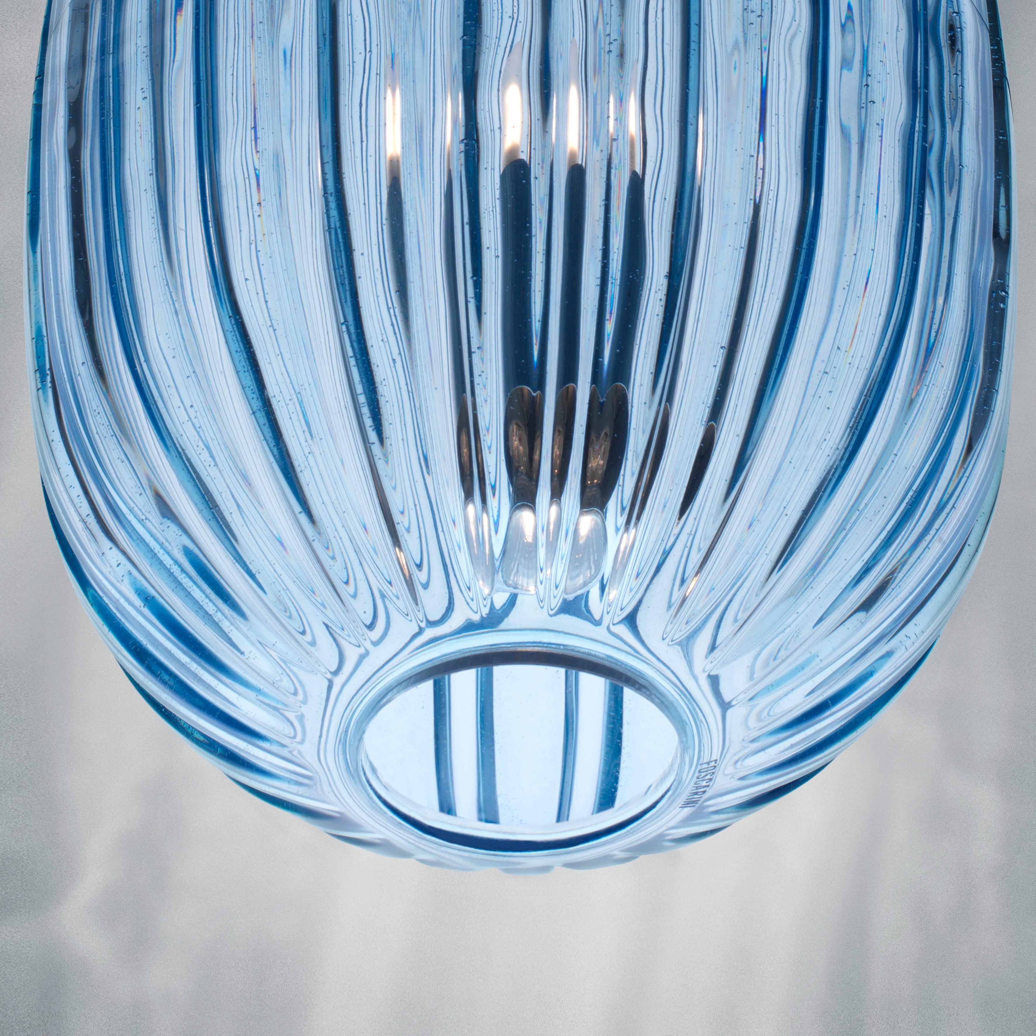 Foscarini Plass Suspension Lamp in Light Blue by Luca Nichetto For Sale 1