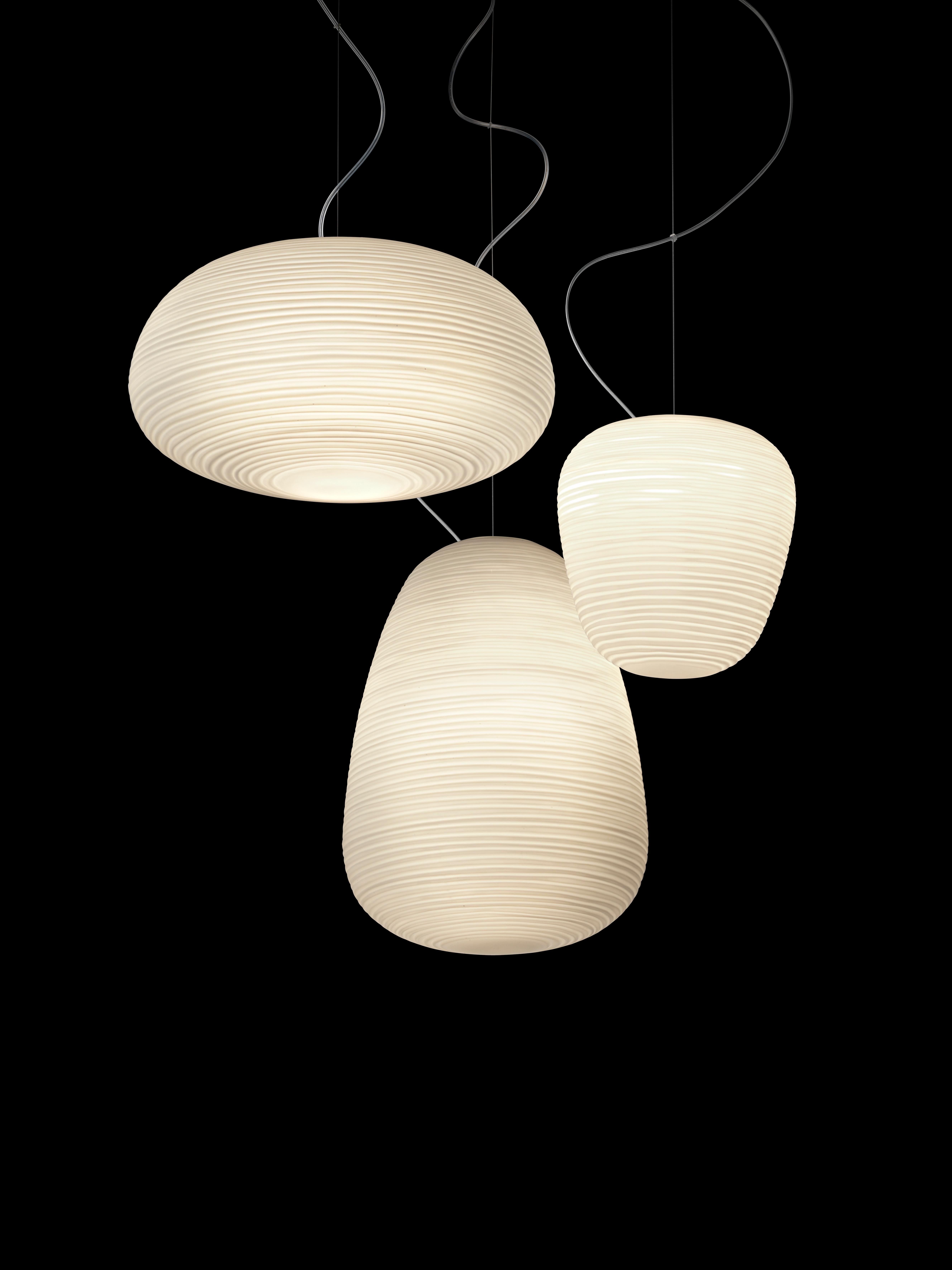 Modern Foscarini Rituals 1 Suspension Lamp White by Ludovica & Roberto Palomba For Sale