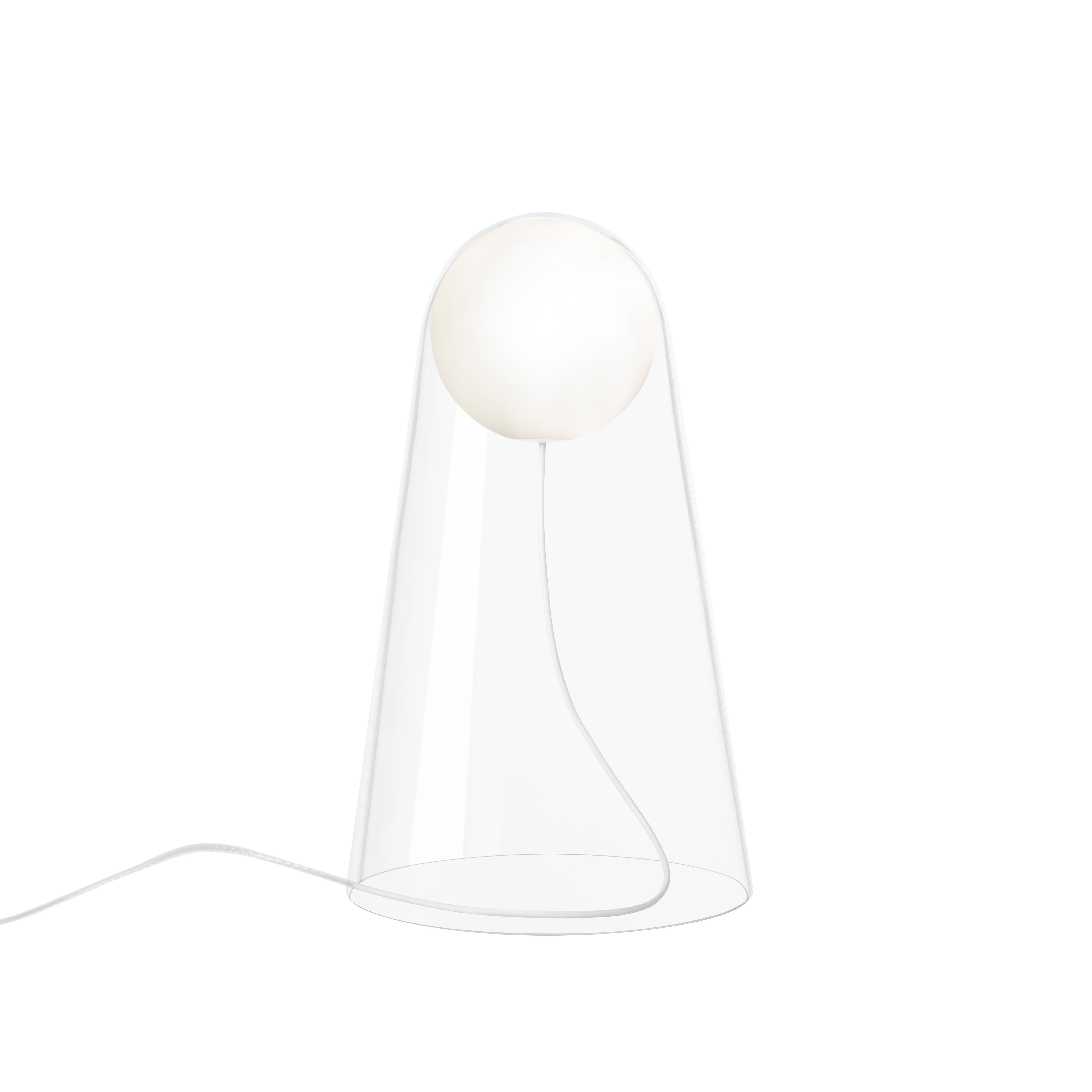 Moderne Lampe de bureau Foscarini Satellight blanche et transparente par Eugeni Quitllet en vente