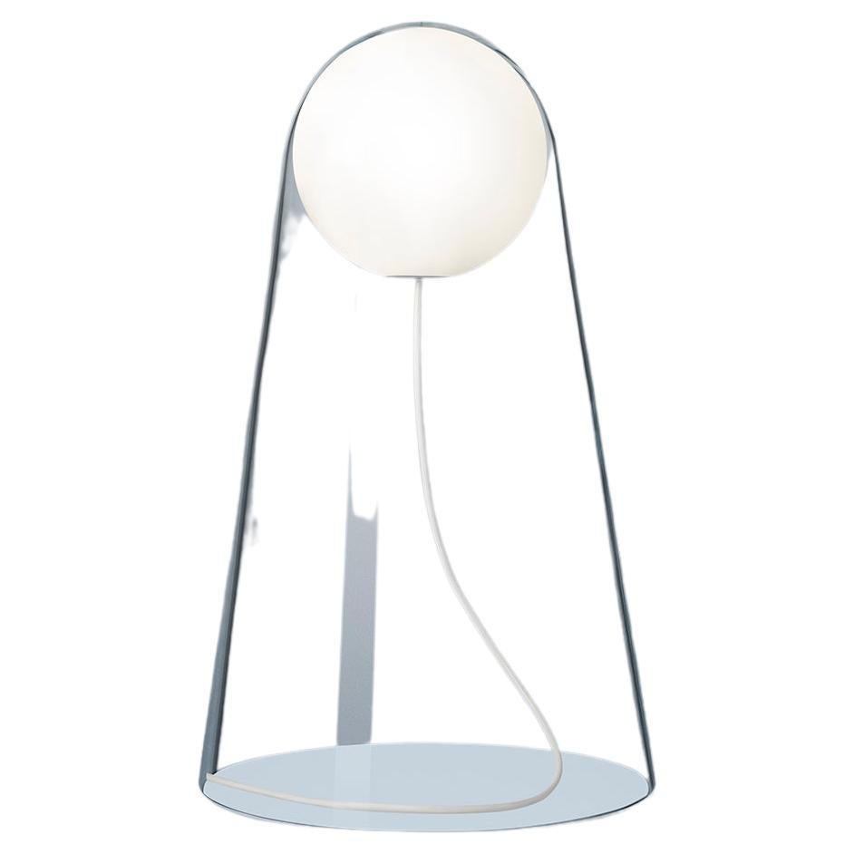 Satellicht-Tischlampe von Eugeni Quitllet in Weiß und Transparent