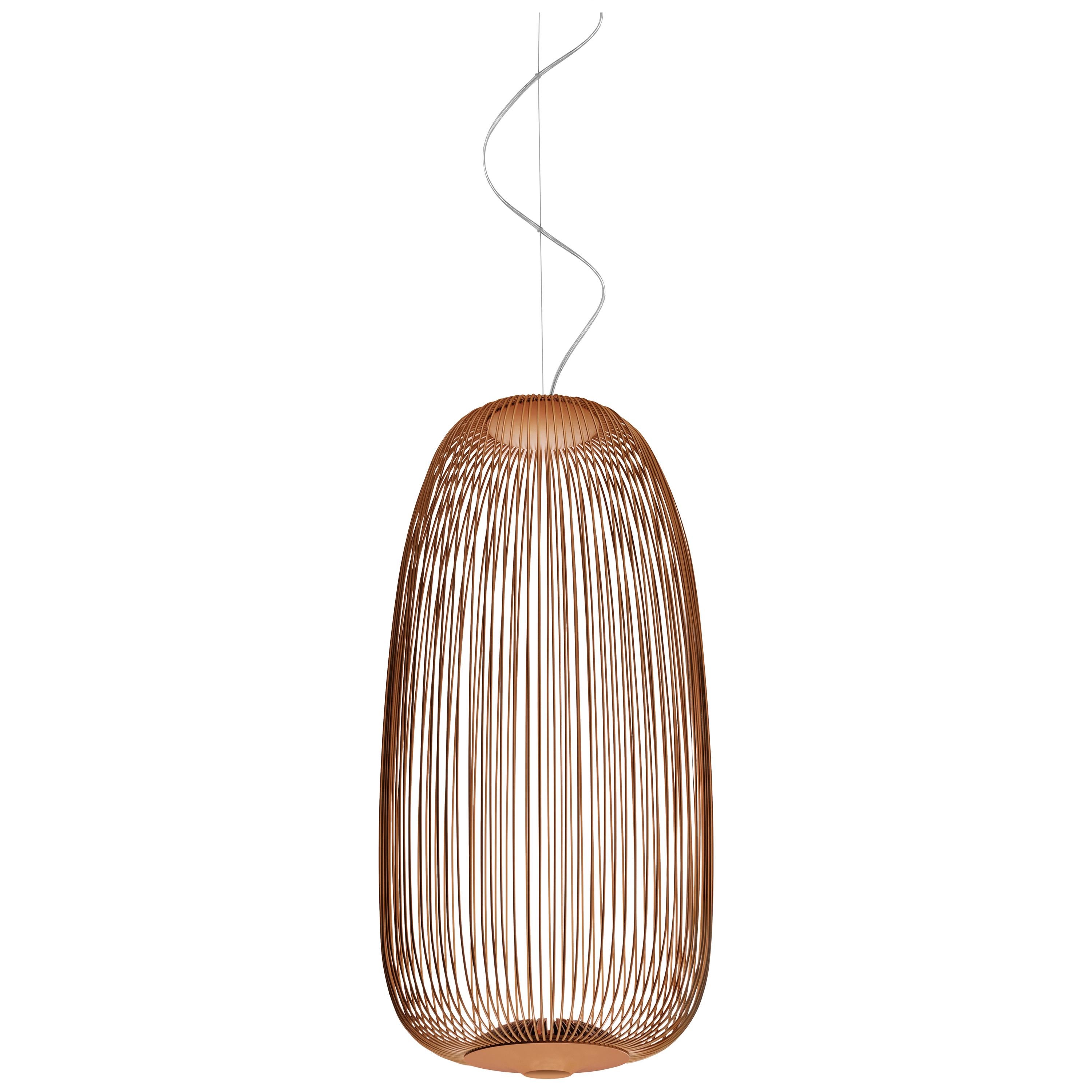 Lámpara de suspensión Spokes 1 en cobre de Foscarini by Garcia and Cumini en venta