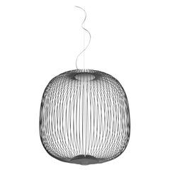 Foscarini Spokes 2 Large Suspension en Graphite by Garcia and Cumini