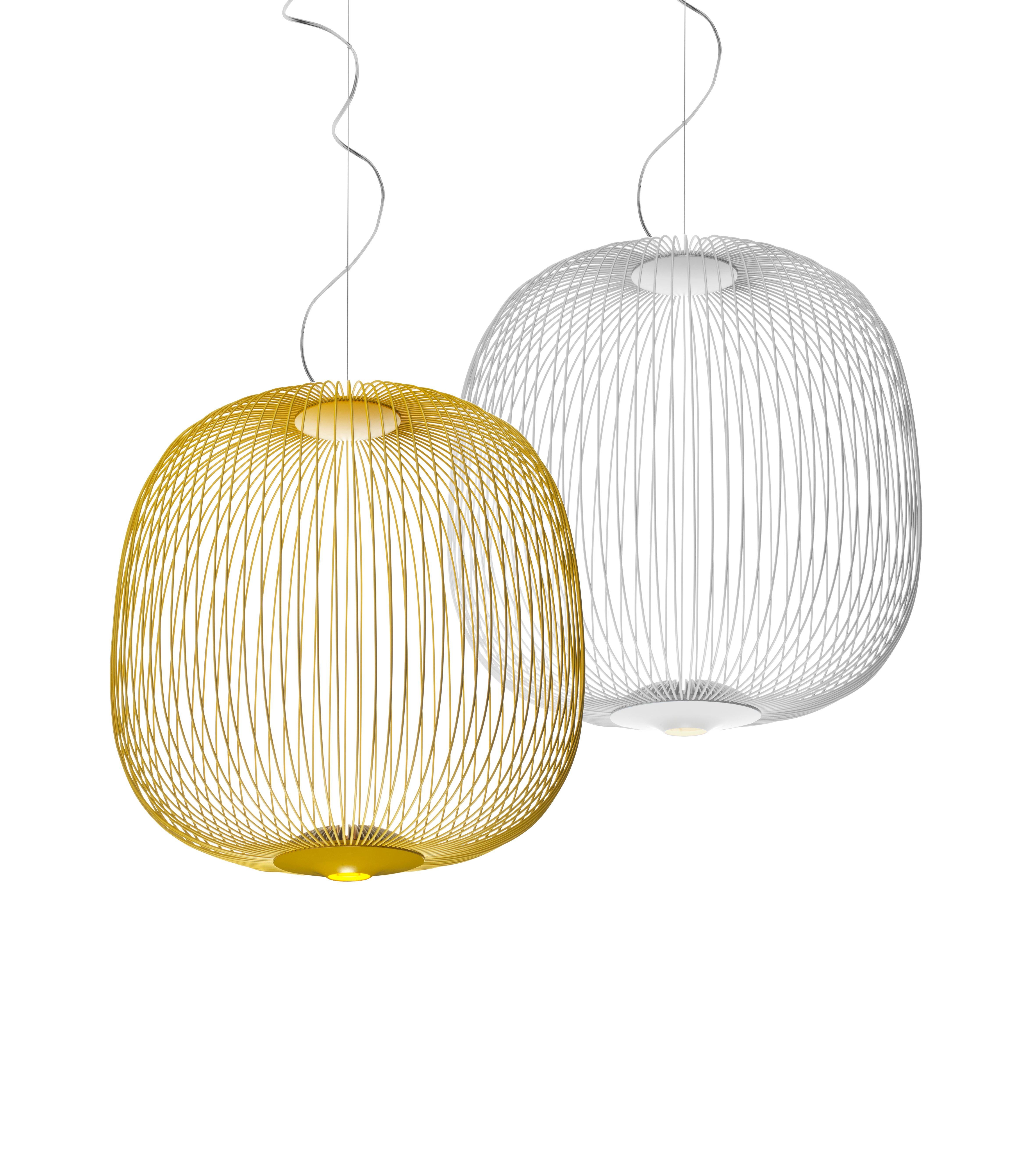 XXI secolo e contemporaneo Foscarini Spokes 2 Lampada a sospensione grande in bianco di Garcia and Cumini in vendita