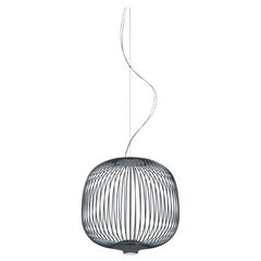 Lampe à suspension Foscarini Spokes 2 Piccola en graphite de Garcia et Cumini
