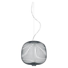 Foscarini Spokes 2 Piccola Suspension Lamp in Graphite by Garcia and Cumini