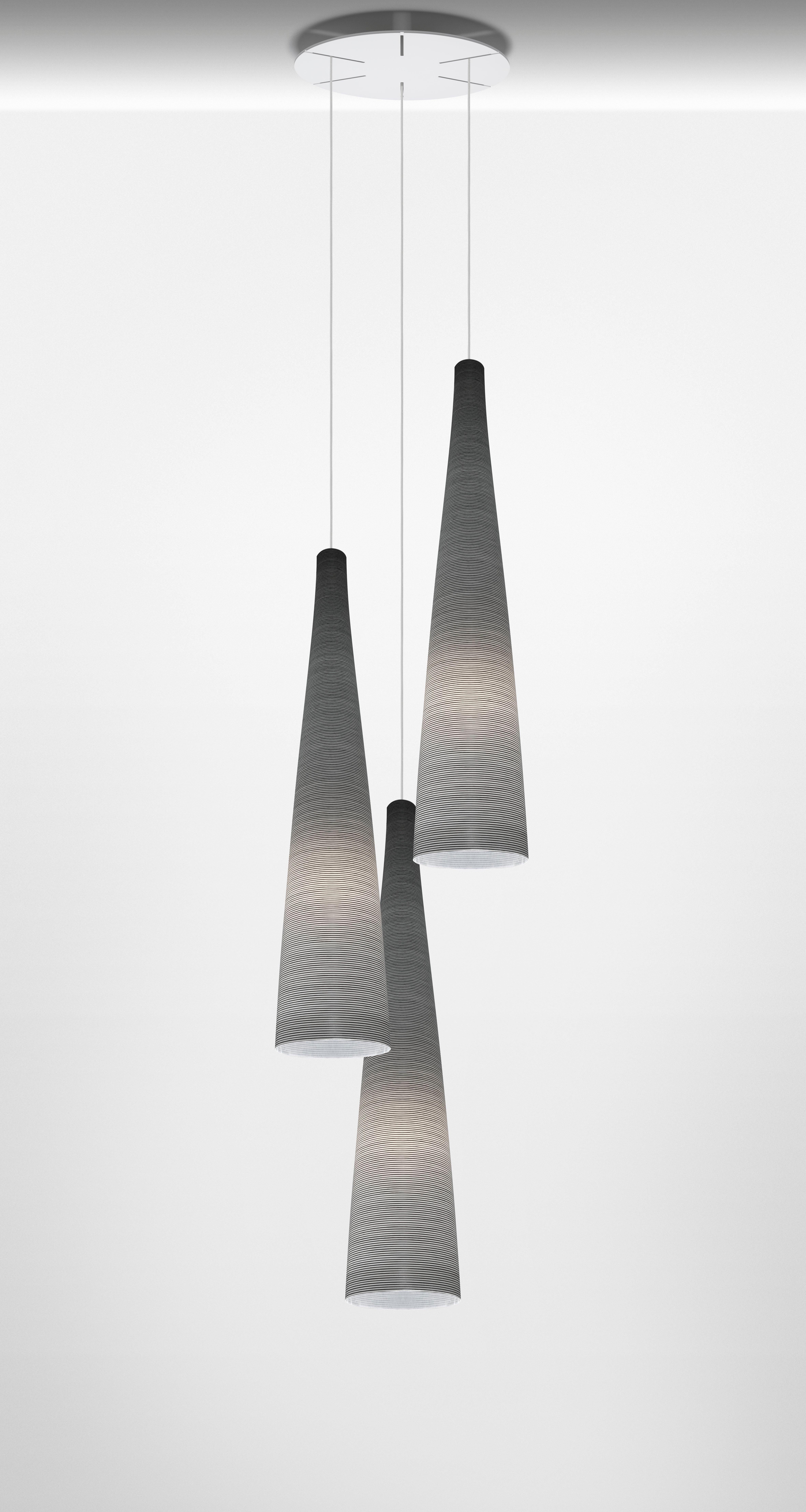 Modern Foscarini Tite 1 Suspension Lamp in Black by Marc Sadler For Sale