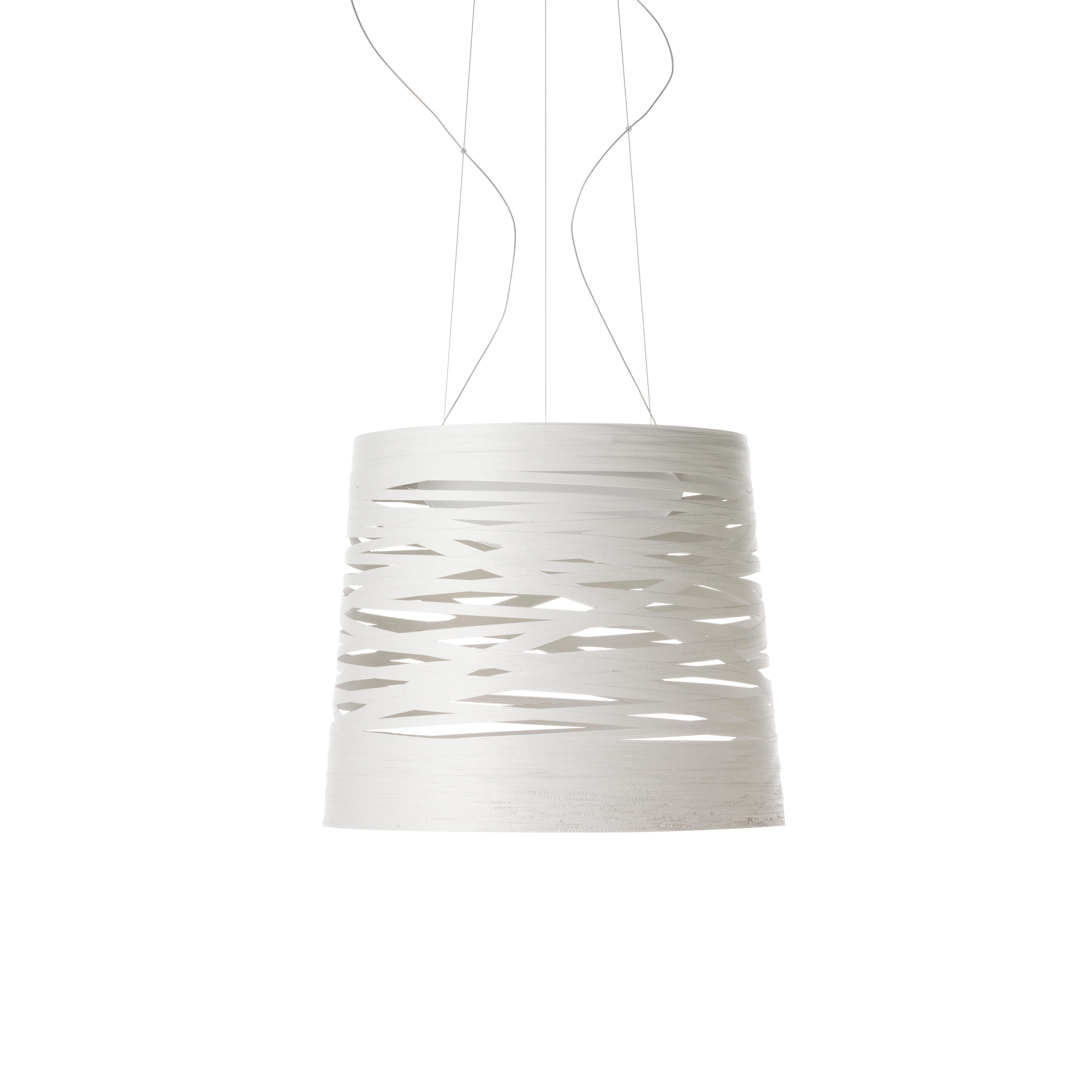 Contemporary Foscarini Tress Grande Suspension Lamp in Greige by Marc Sadler For Sale