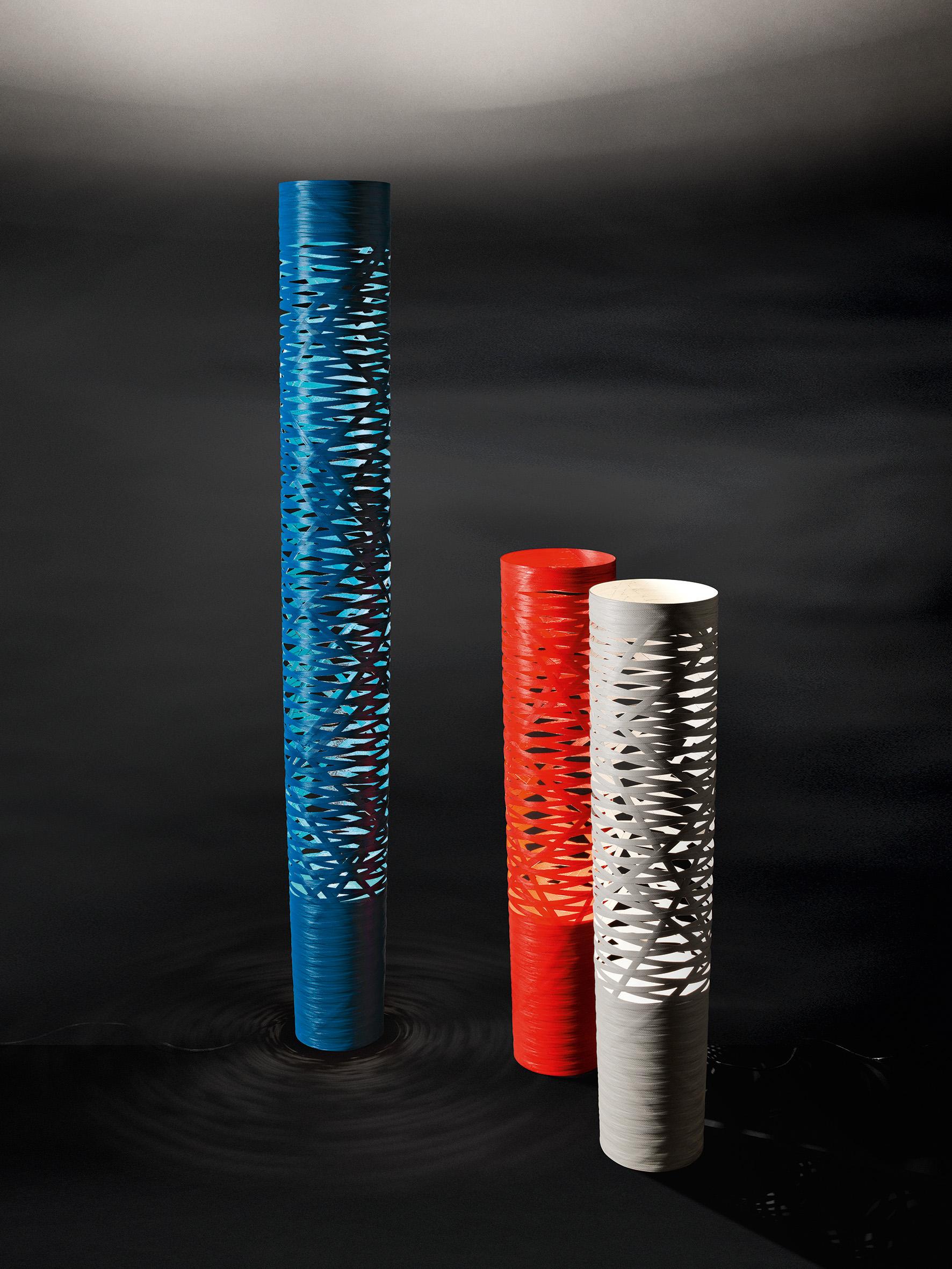 Lámpara de pie grande Foscarini Tress Led en color crudo by Marc Sadler Moderno en venta