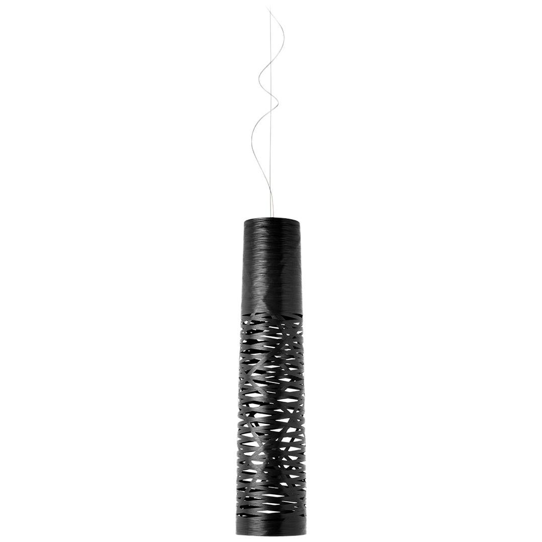Mini lampe à suspension Tress de Foscarini en noir par Marc Sadler