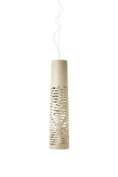 Foscarini Tress Mini Suspension Lamp in Greige by Marc Sadler