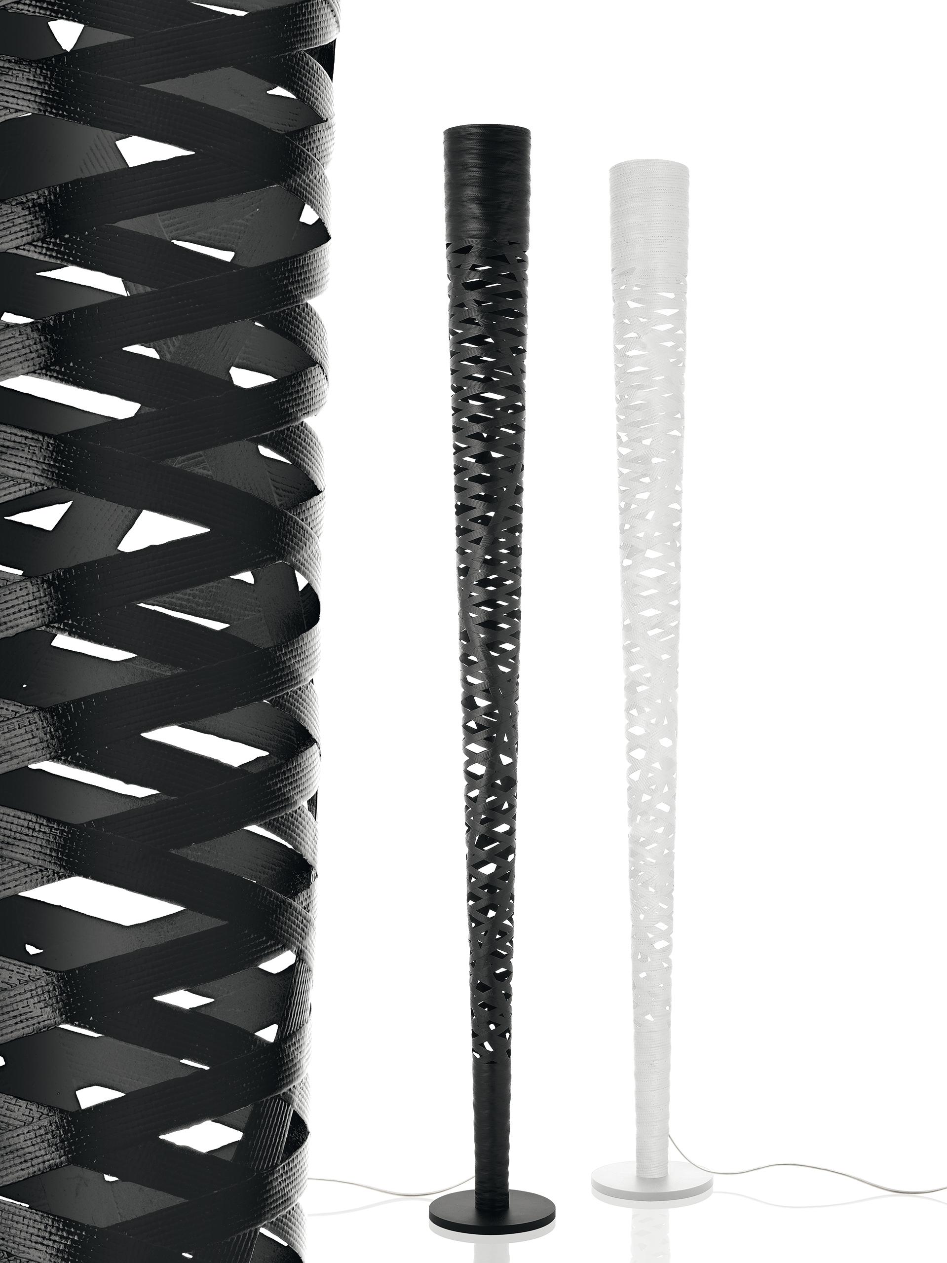 Modern Foscarini Tress Stilo Floor Lamp in Black by Marc Sadler