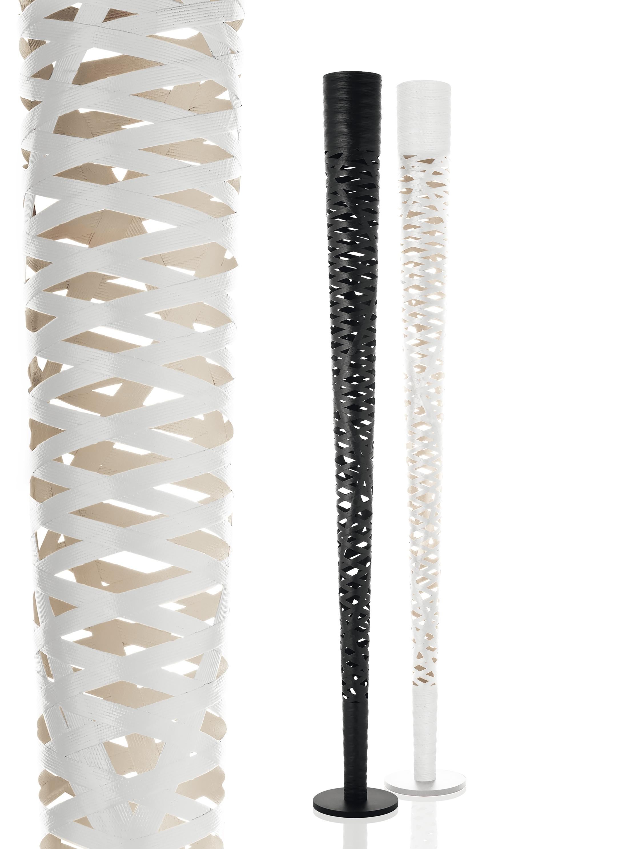Italian Foscarini Tress Stilo Floor Lamp in Black by Marc Sadler