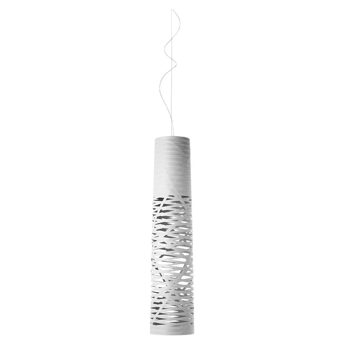 Foscarini Tress Suspension Lamp in White by Marc Sadler