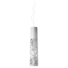 Lampada a sospensione Foscarini Tress in bianco di Marc Sadler